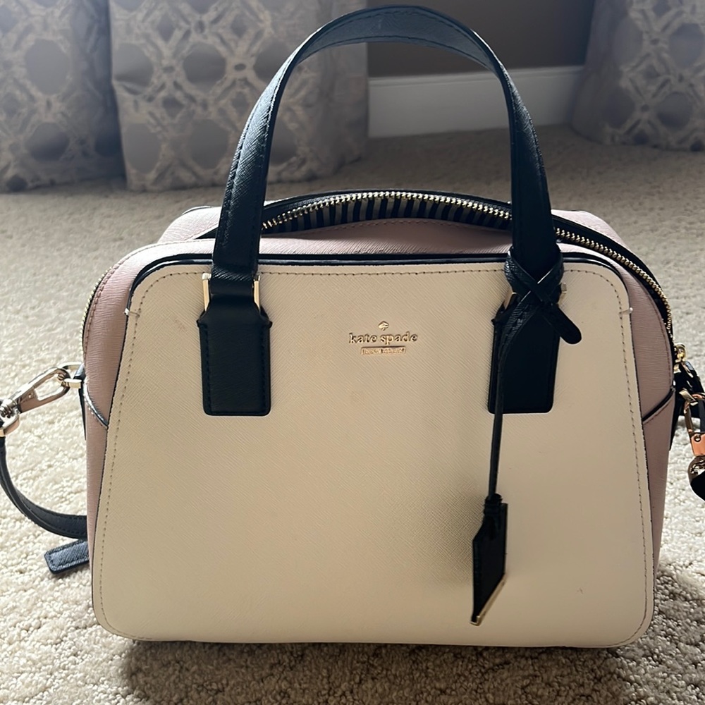 Kate spade pink and black hobo